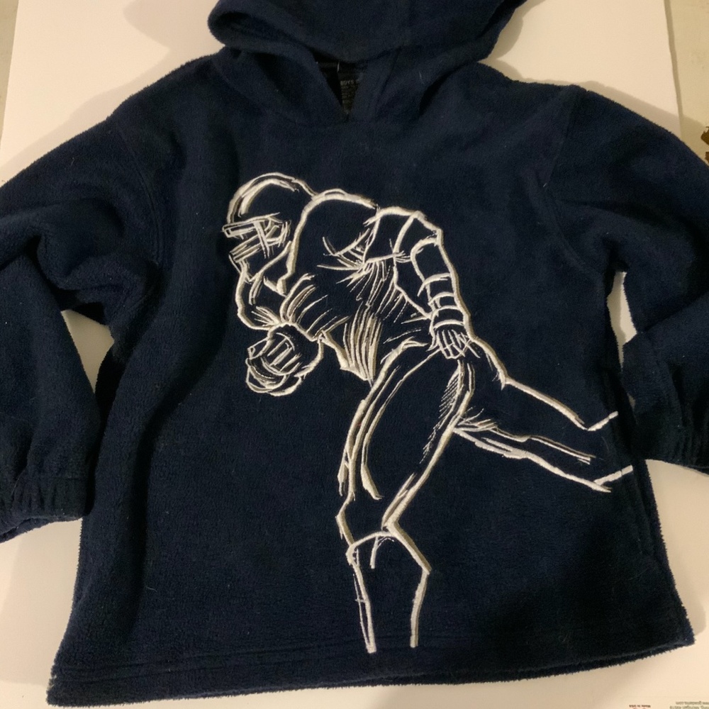 Vintage Football Embroidered Fleece Sweatshirt